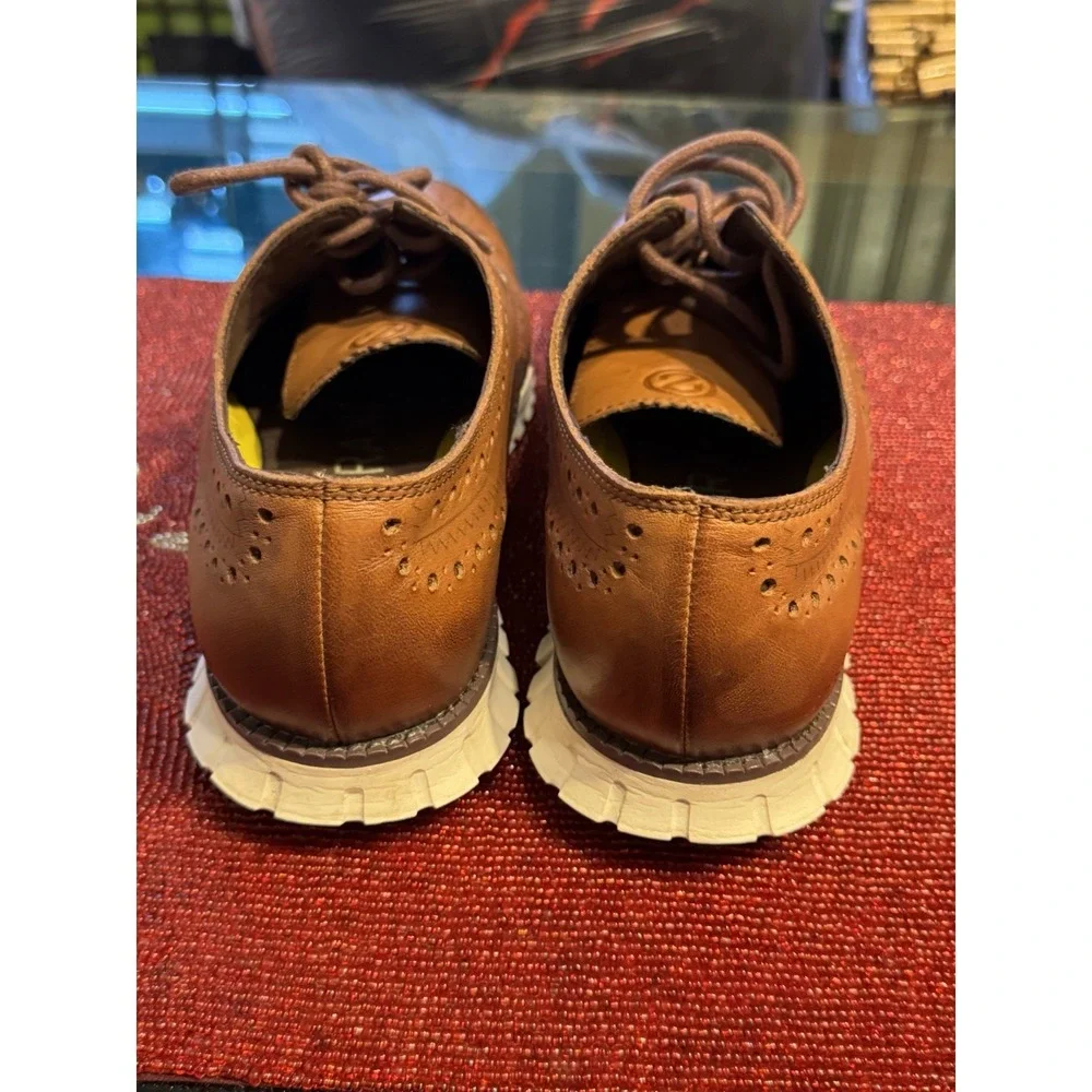 Cole Haan ZERØGRAND Wingtip Oxford Men's Size 8M Brown Leather Brogue Shoes